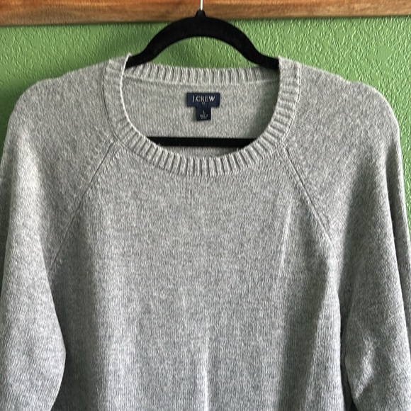 J. Crew Gray Crewneck Sweater Classic Knit Design - Picture 3 of 4